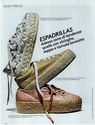 superga con zeppa di corda